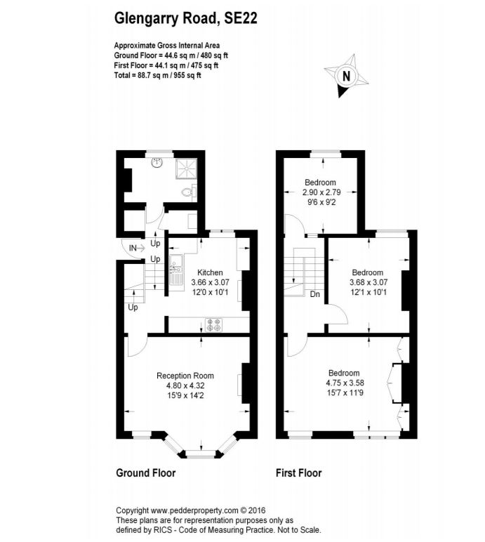 3 Bedroom Flat SE22 8QA Glengarry Road Pickwick Estates