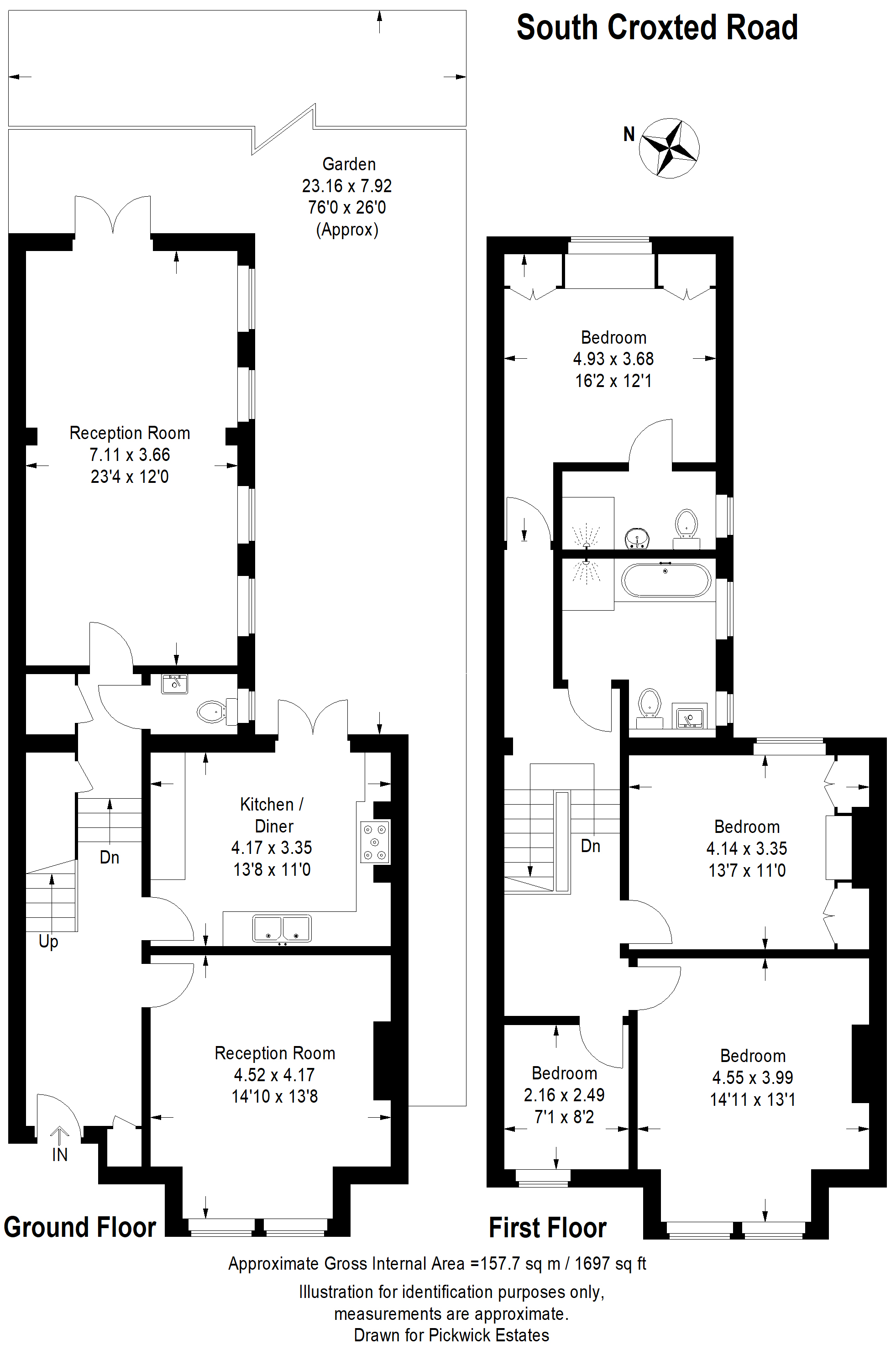 4 Bedroom House | SE21 8AX | South Croxted Road | Pickwick Estates